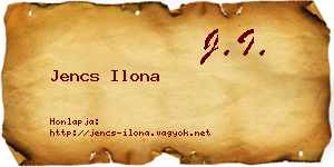 Jencs Ilona névjegykártya